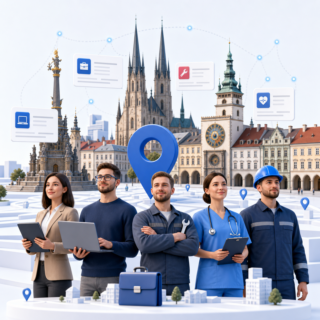 Schématický obrázek města Olomouc
